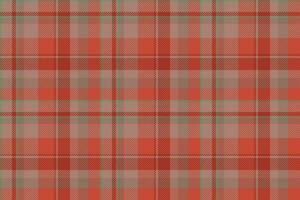 Plaid background, check seamless pattern in red. Vector fabric texture for textile print, wrapping paper, gift card or wallpaper.