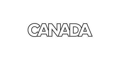 Canada emblem. The design features a geometric style, vector illustration with bold typography in a modern font. The graphic slogan lettering.