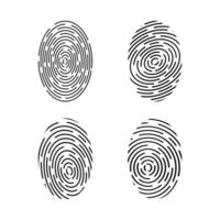 Fingerprint icon. Cyber security concept. Digital security authentication concept. Vector stock illustration