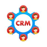 crm, genial diseño para ninguna propósitos. plano vector ilustración personaje. negocio solución concepto.