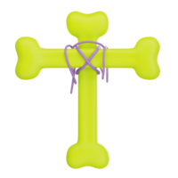 Knochen Kreuz 3d Symbol png