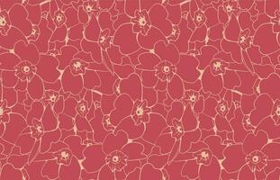 Floral pattern seamless vector background. Foliage and flower wallpaper design of nature.