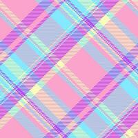 Textile texture vector of pattern seamless plaid with a check fabric tartan background.