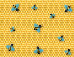 hexágono natural miel estructura. abeja panal. insectos y Miel. vector ilustración