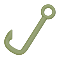 fishing hook 3D Icon png