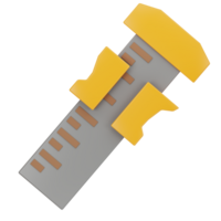 Ruler 3D Icon Rendering png