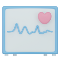 EKG Maschine 3d Symbol png