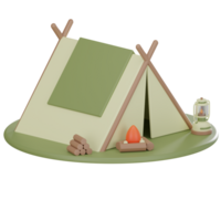 Camping Tent 3D Icon png