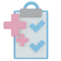 médico reporte 3d icono png