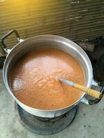 the process of cooking in the kitchen photo