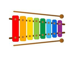 Line art icon with metallophone. Thin line icon set. Vector design.