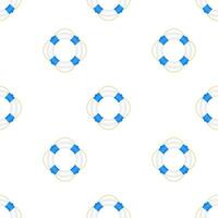 Realistic Style, lifebuoy pattern on White Background. Vector stock illustration