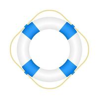 Realistic Style, set lifebuoy Isolated on White Background. Vector stock illustration