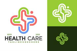 Letter S Health care Logo design vector symbol icon illustration