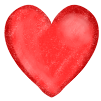 Heart Shape Red  Crayon Color png