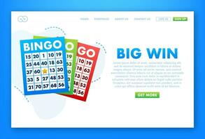 bingo o lotería juego, tarjeta. grande ganar. vector valores ilustración