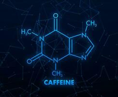 Sketch illustration with caffeine formula. Sketch vector illustration. Vector drawing.