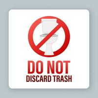 Do not discard trash on dust background. Icon for paper design vector