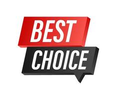 Best Choice sign, label. Vector stock illustration