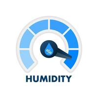 Humidity weather sensor. Water level, rate. Vector stock illustration.