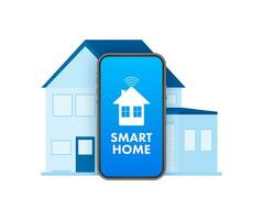 Smart home concept. Smart systems and technology. Vector stock illustration