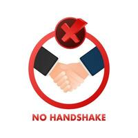 No shaking hands. No dealing, collaboration. Business cooperation agreement. Vector stock illustration