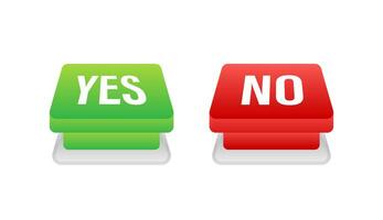 Yes and No button. Feedback concept. Positive feedback concept. Choice button icon. Vector stock illustration