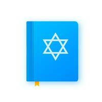 Star david torah on white background. Isometric vector. Vector illustration isolated.