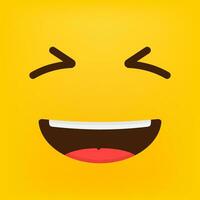 Smile face. Yellow smile poster. Vector stock illustration