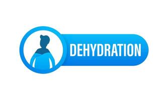 Dehydration icon. low body water. Vector stock illustration