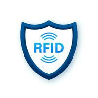 RFID Radio Frequency IDentification. Technology concept. Digital technology. Vector stock illustration.