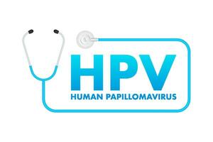 Cartoon illustration with human papillomavirus. Human papillomavirus. Vector illustration.