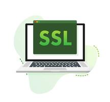 seguro Internet conexión ssl icono. ssl seguro guardia. vector valores ilustración.