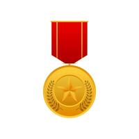 Hero of the Soviet Union gold star award. Illustration on white background. Vector stock illustration