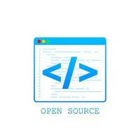 Open Source icon. Open Source symbol design from. Vector stock illustration