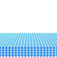 Blue corner tablecloth on white background. Vector stock illustration