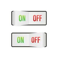 Flat icon On and Off Toggle switch button vector format. Vector stock illustration