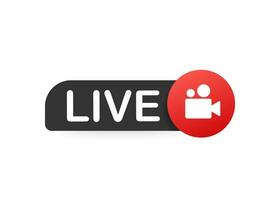 Live streaming logo. Business icon. Stream interface. Vector stock illustration