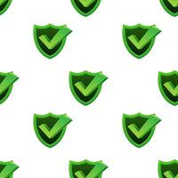 Checkmark. Green approved pattern on white background. Vector stock illustration