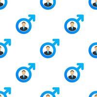 Men symbol pattern. Gender icon. Vector stock illustration