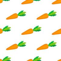 Carrot pattern. Flat design on a white background. Vector stock illustration