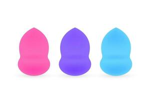 Pink Makeup Blending sponge set for all kinds of cosmetics, foundation. Vector stock illustration