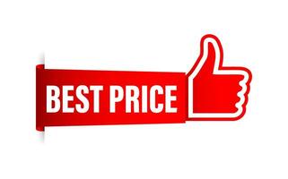 Best price sign, label. Vector stock illustration.