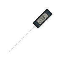 Kitchen or laboratory thermometer. Food temperature. Vector stock illustration