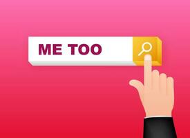 Metoo search line thursday throwback symbol. Vector stock illustration