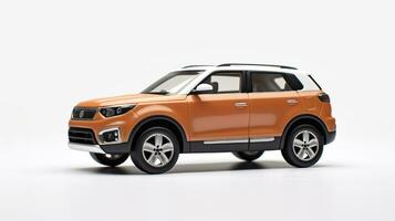 Displaying a 3D miniature SUV - Sports Utility Vehicle. Generative AI photo