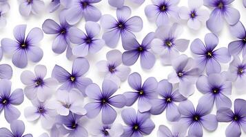 Violet flower patterned background. Flower texture background. Generative AI photo