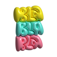 3d representación escrito letras inscripción paja paja paja. femenino citar acerca de chateando para Blog, enviar cubrir, social medios de comunicación contenido, teléfono caso, camiseta, póster. negrita burbuja caligrafía. trama png