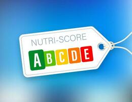 Nutri score for packaging design. Logo, icon, label. Vector stock illustration