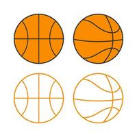 Basketball ball. Vector illustration isolated on white background